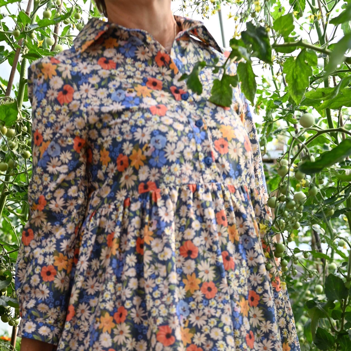PALAVA レディース オーガニックコットン ドレス tabatha/ditsy daisy/blue