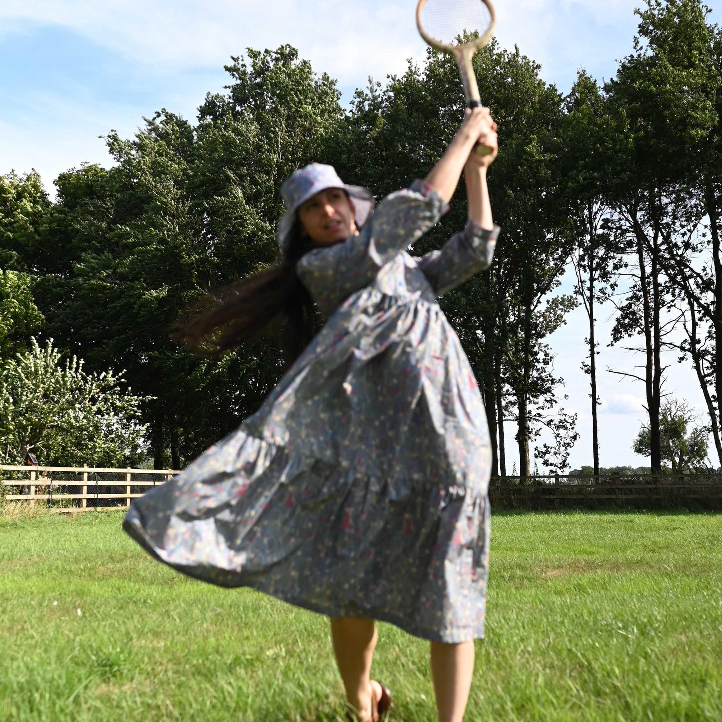 PALAVA レディース オーガニックコットン ドレス tabatha/tennis/blue
