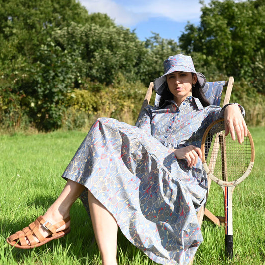 PALAVA レディース オーガニックコットン ドレス tabatha/tennis/blue