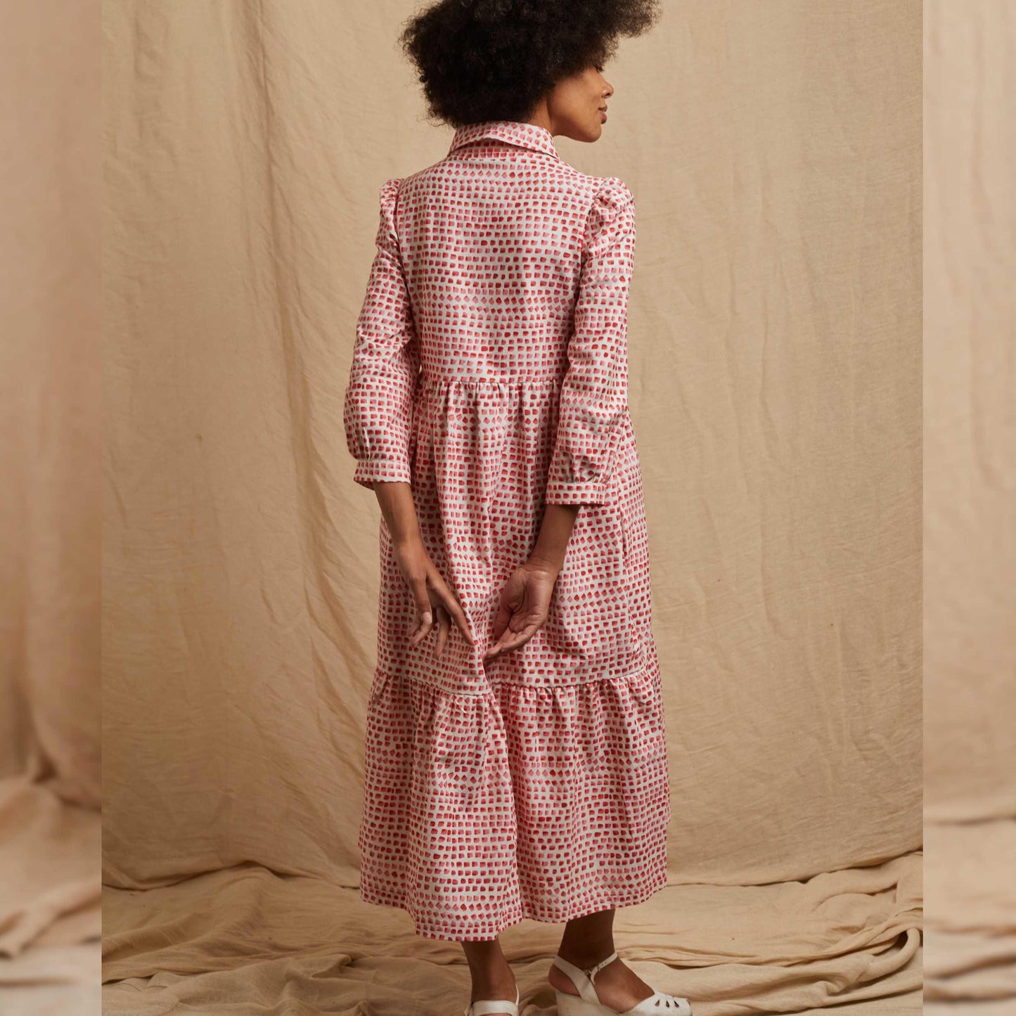 PALAVA レディース コットンリネン ドレス tabatha/thumb print/pink