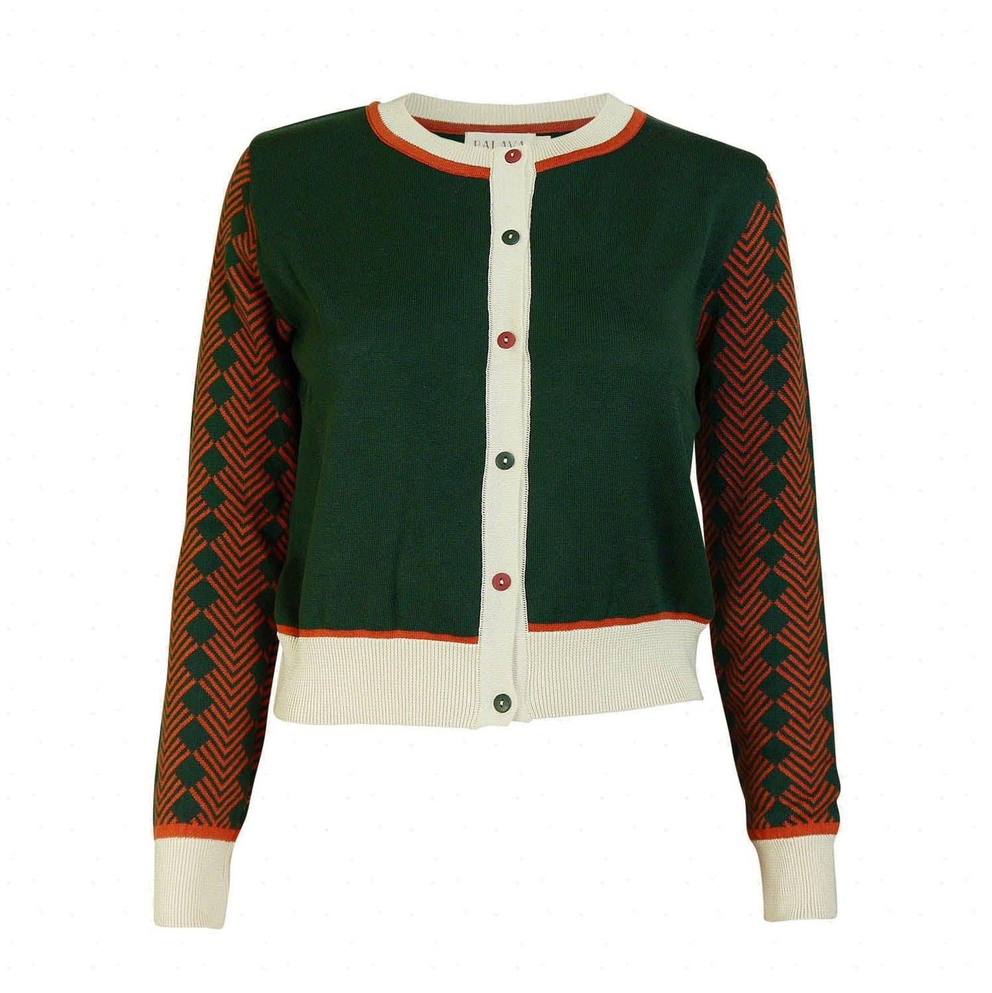 classic cardigan LS/large fox/green