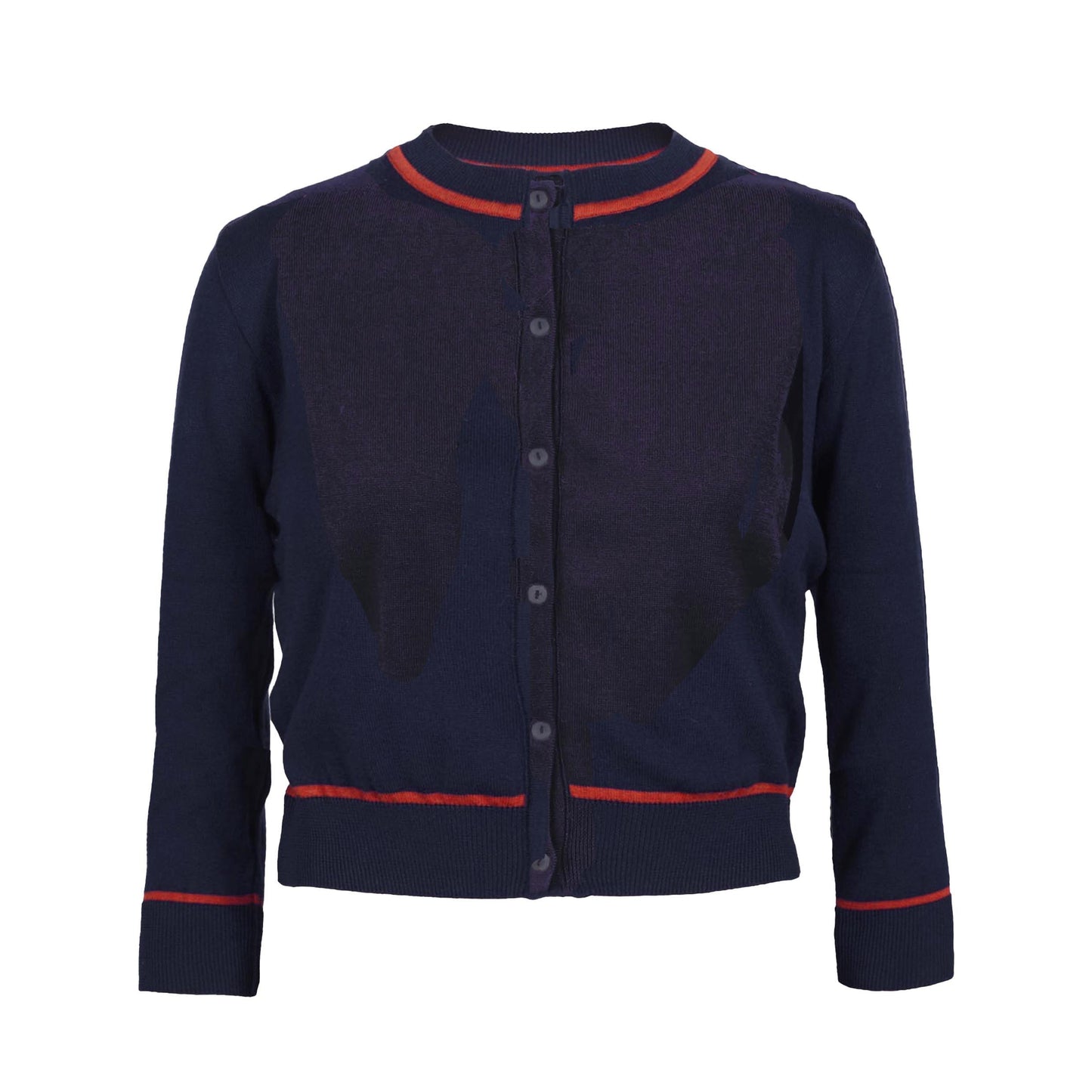 cardigan LS/large tiger/navy x navy