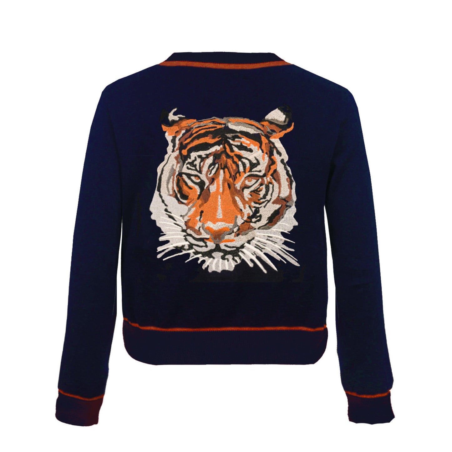 cardigan LS/large tiger/navy x navy