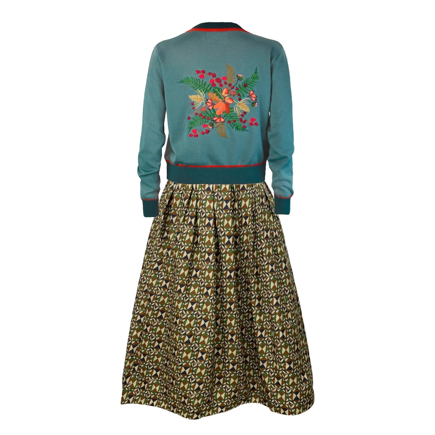 classic cardigan/hedgerow/mineral blue