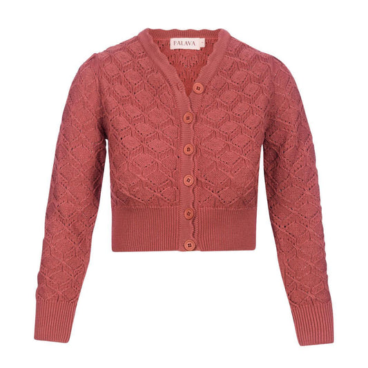 basket knitted cardigan/leah/rose - PALAVA japan