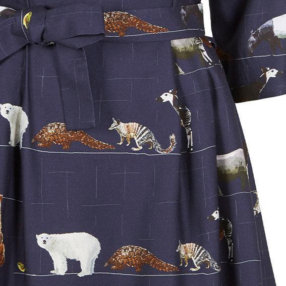 30% OFF! beatrice long/endangered animals/navy/size 6