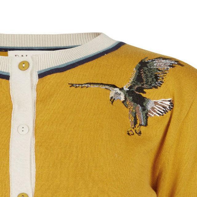 classic cardigan/eagles/mustard