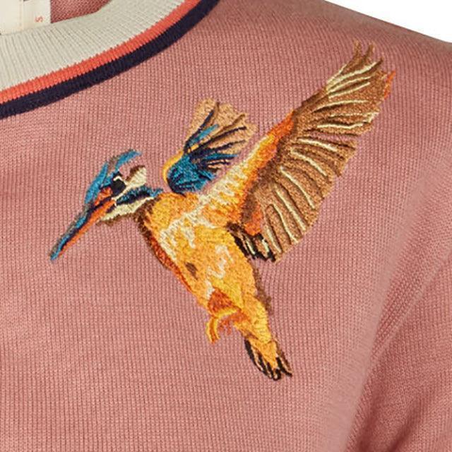classic cardigan/kingfisher/dusky pink - PALAVA japan