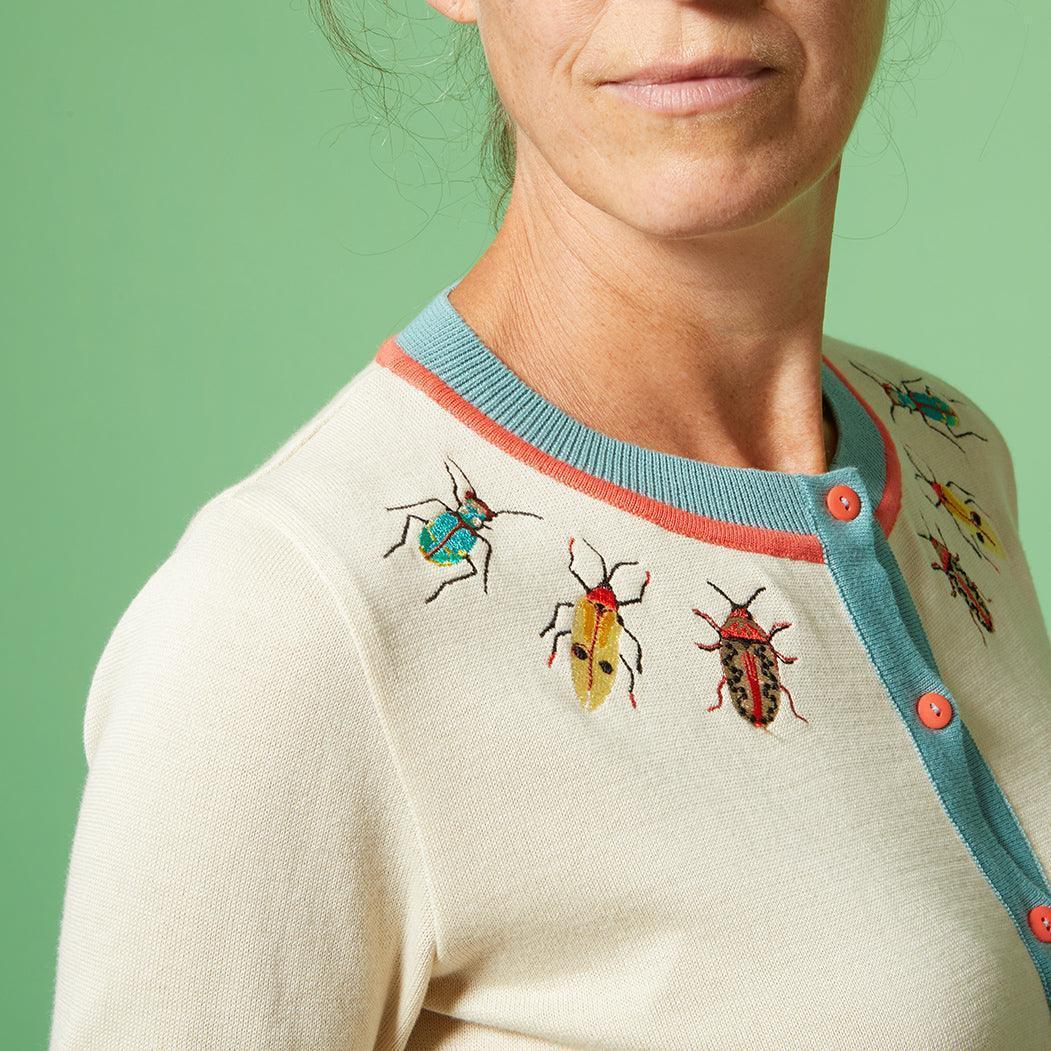 classic cardigan/Bugs/Cream - PALAVA japan