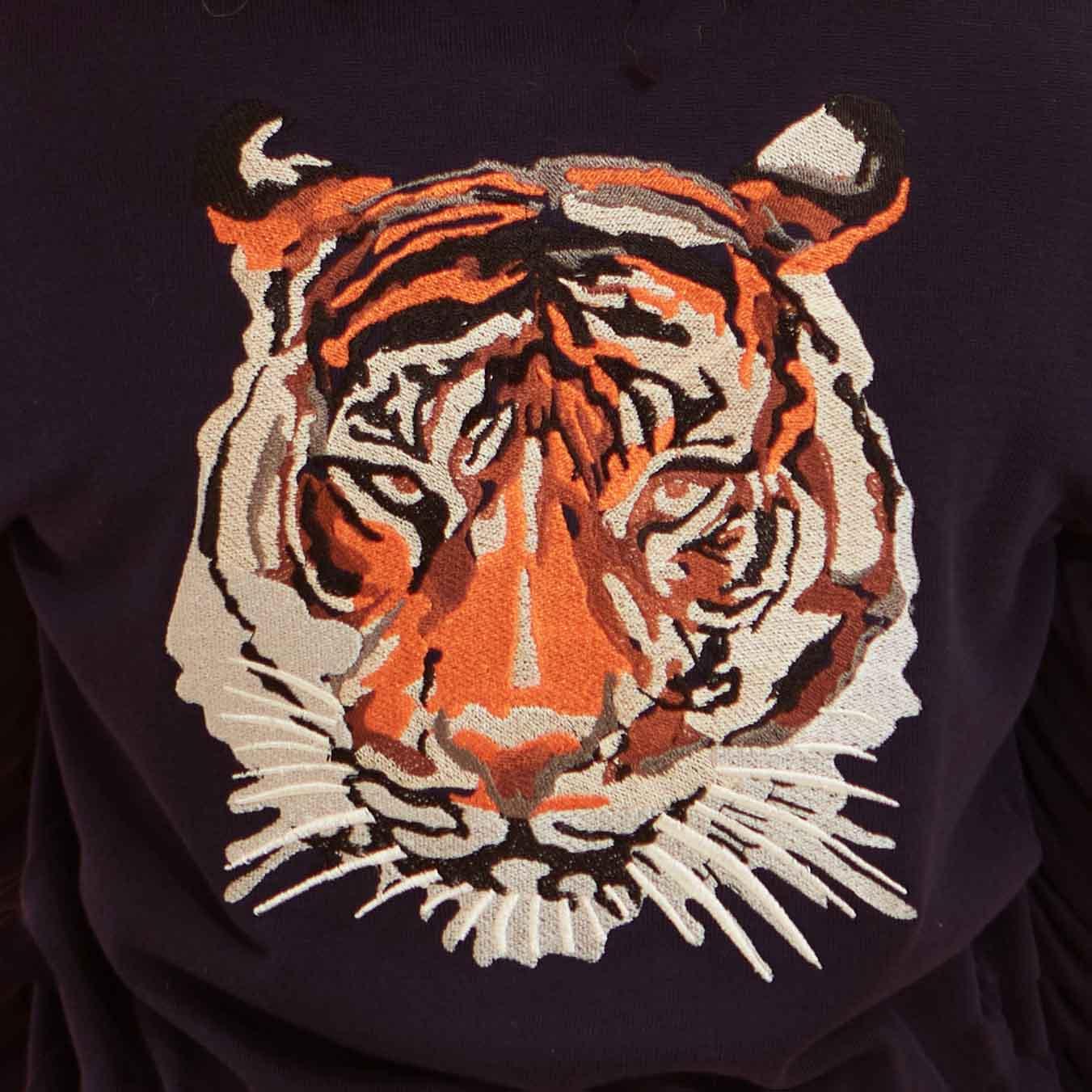 cardigan LS/large tiger/navy x navy